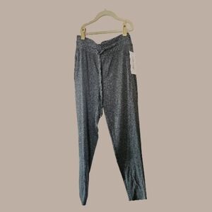 Marika Metallic Charcoal Gray Joggers